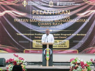 Sekda Ciamis Dorong Kepemimpinan Profetik dalam Pelantikan IMM Ciamis Raya 2026–2027