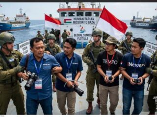 Liput Misi Kemanusiaan ke Gaza, Empat Jurnalis Indonesia Ditangkap Tentara Israel di Perairan Internasional