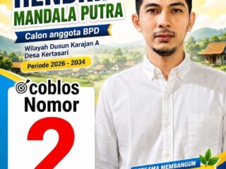 Hendrik Mandala Putra Maju Sebagai Calon Anggota BPD Kertasari, Bawa Visi Wujudkan Desa yang Maju dan Partisipatif