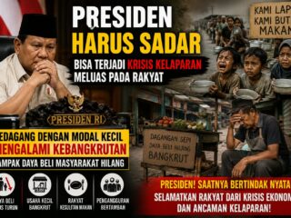 Prof DR Sutan Nasomal : Presiden Harus Sadar. Bisa Terjadi Krisis Kelaparan Meluas. Pedagang Dengan Modal Kecil Mengalami Kebangkrutan Dampak Daya Beli Masyarakat Hilang.