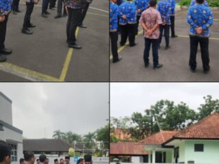 Menjelang Apel Pagi, Bupati Ciamis Tinjau Mendadak Kebersihan lingkungan sekitaran OPD