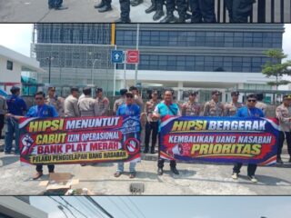 Tuntut Pengembalian Dana Talang Rp6,85 Miliar, Massa HIPSI Gelar Aksi Demo di Bank Mandiri Prioritas dan Kantor OJK Tasikmalaya
